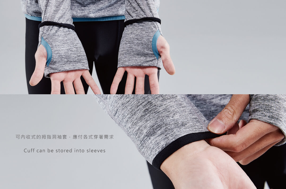 CROSSOVER NECK RUNNING HOODIE MEN